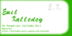 emil kalledey business card